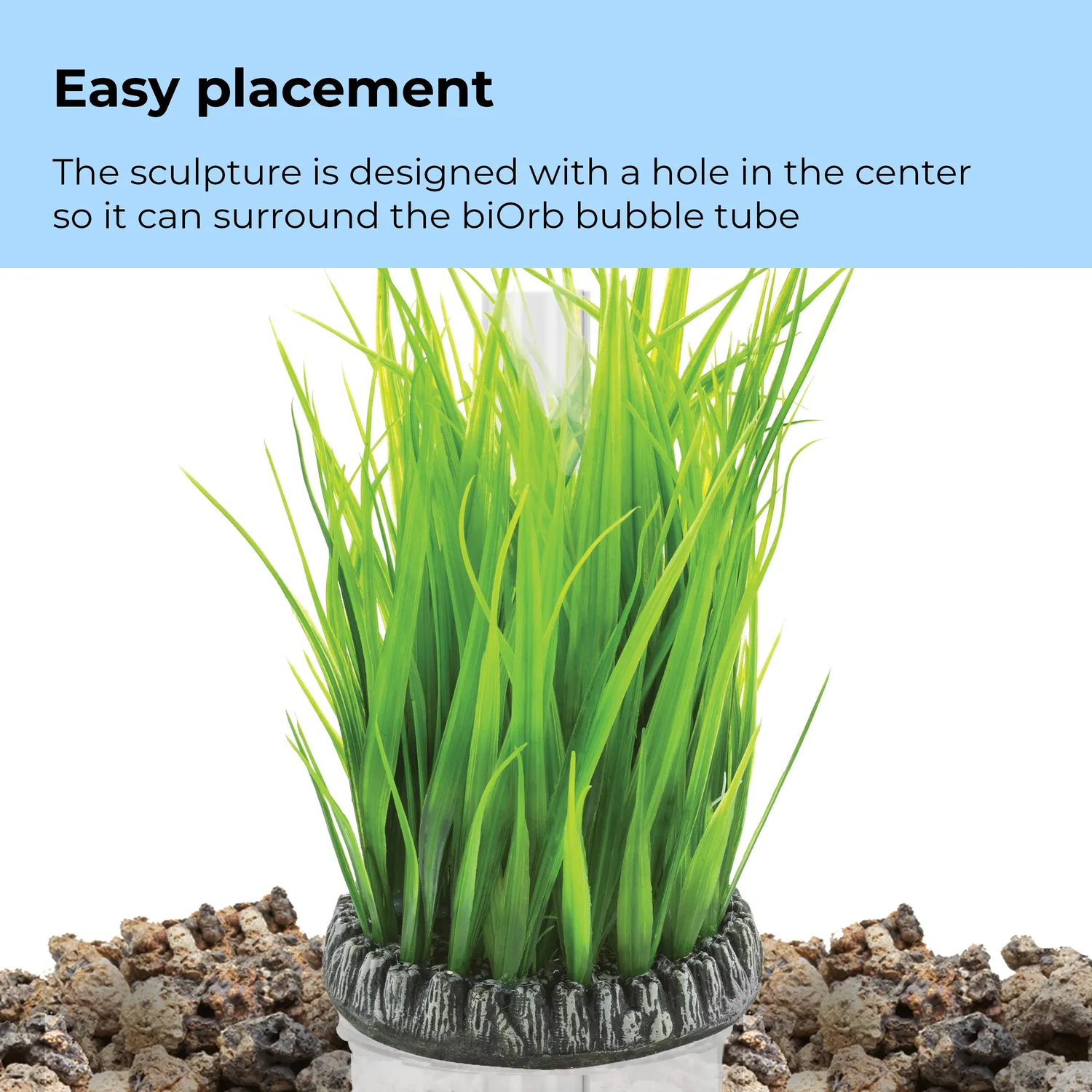 biOrb Grass Ring akvariedekoration grön medium plast