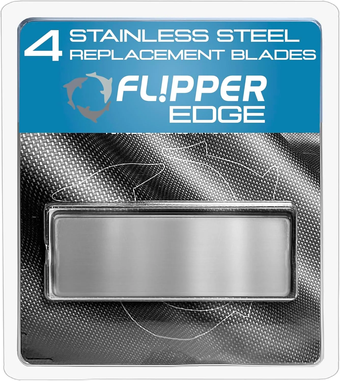 DeepSee Flipper Edge Standard reservblad rostfritt 4-pack