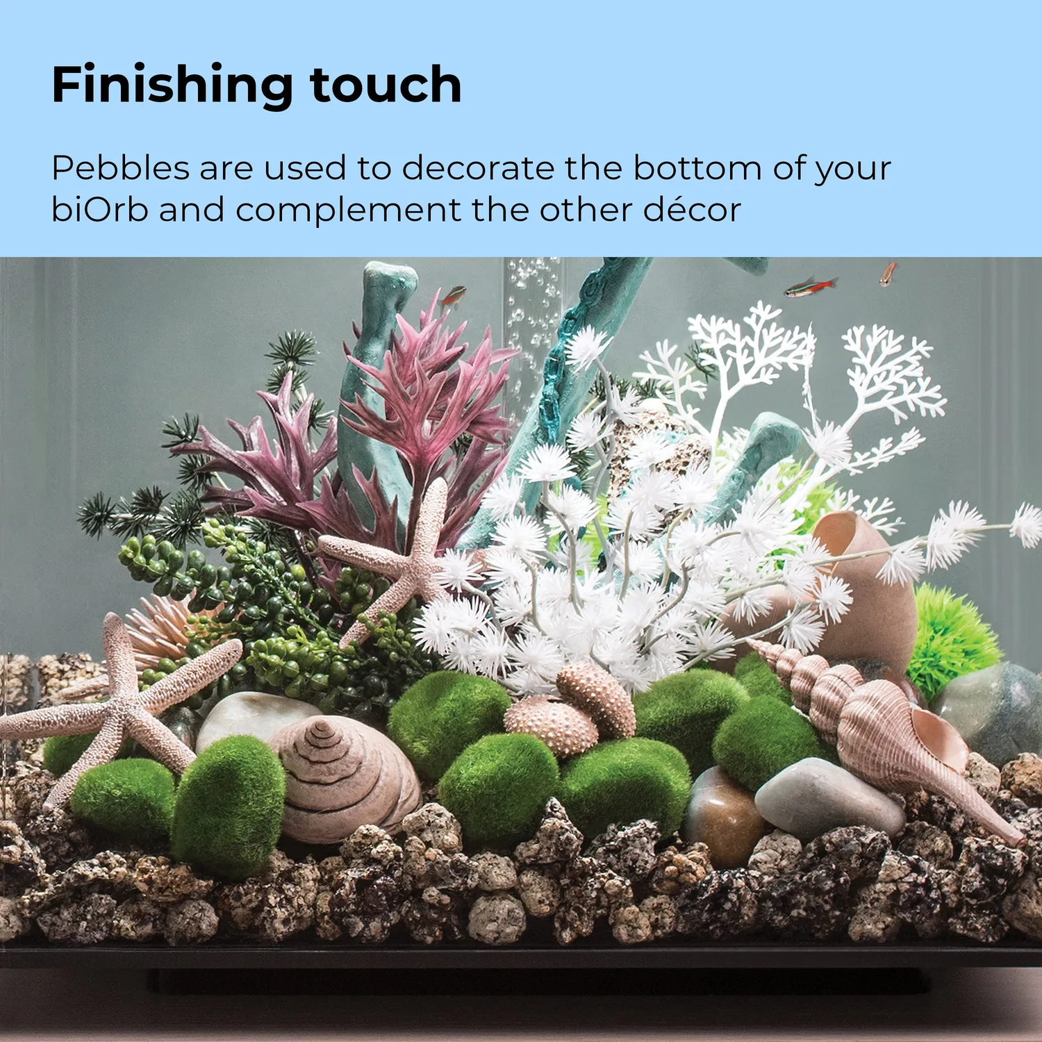 biOrb Moss Pebbles dekoration mosstenar mix