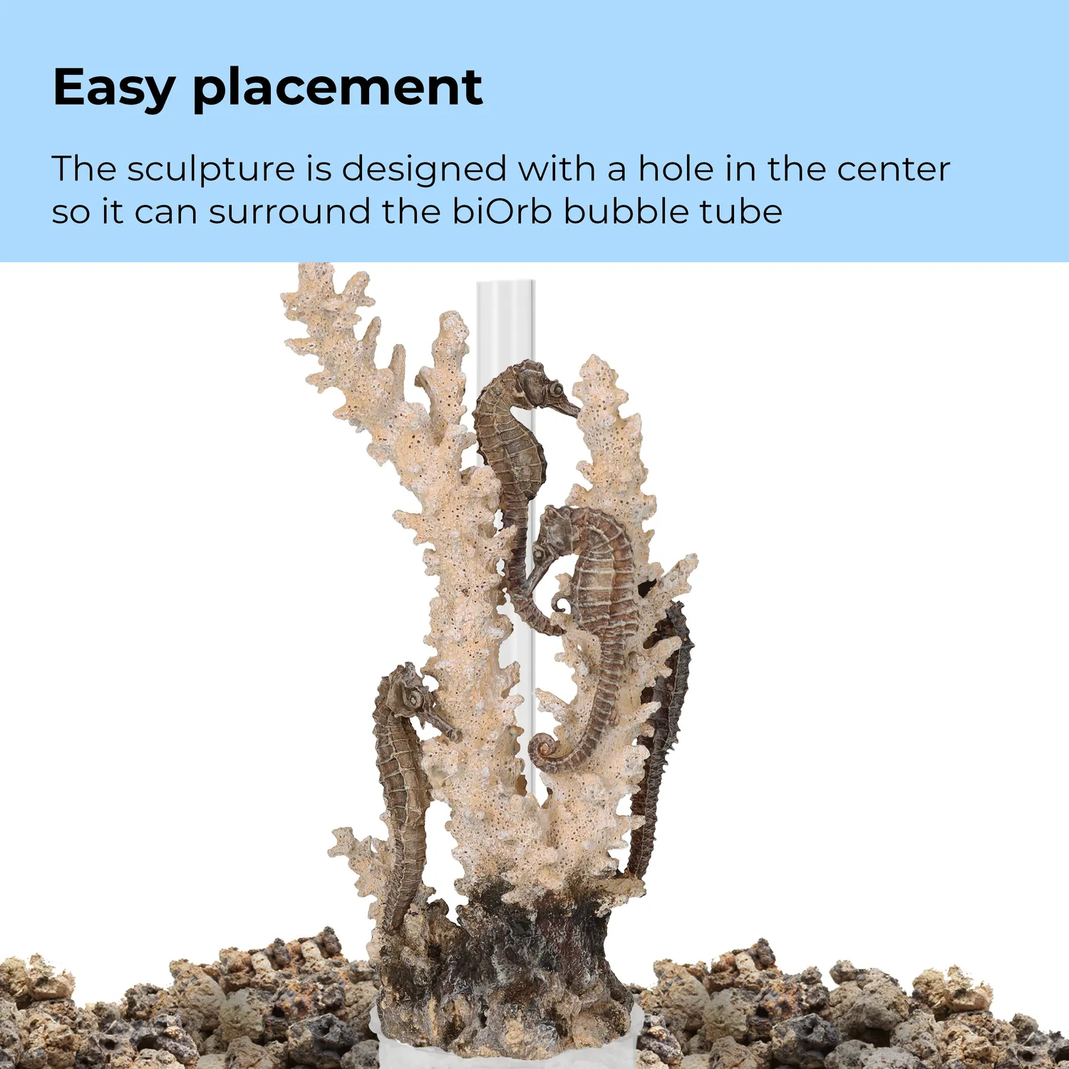 biOrb Seahorse Medium akvariedekoration natur keramik