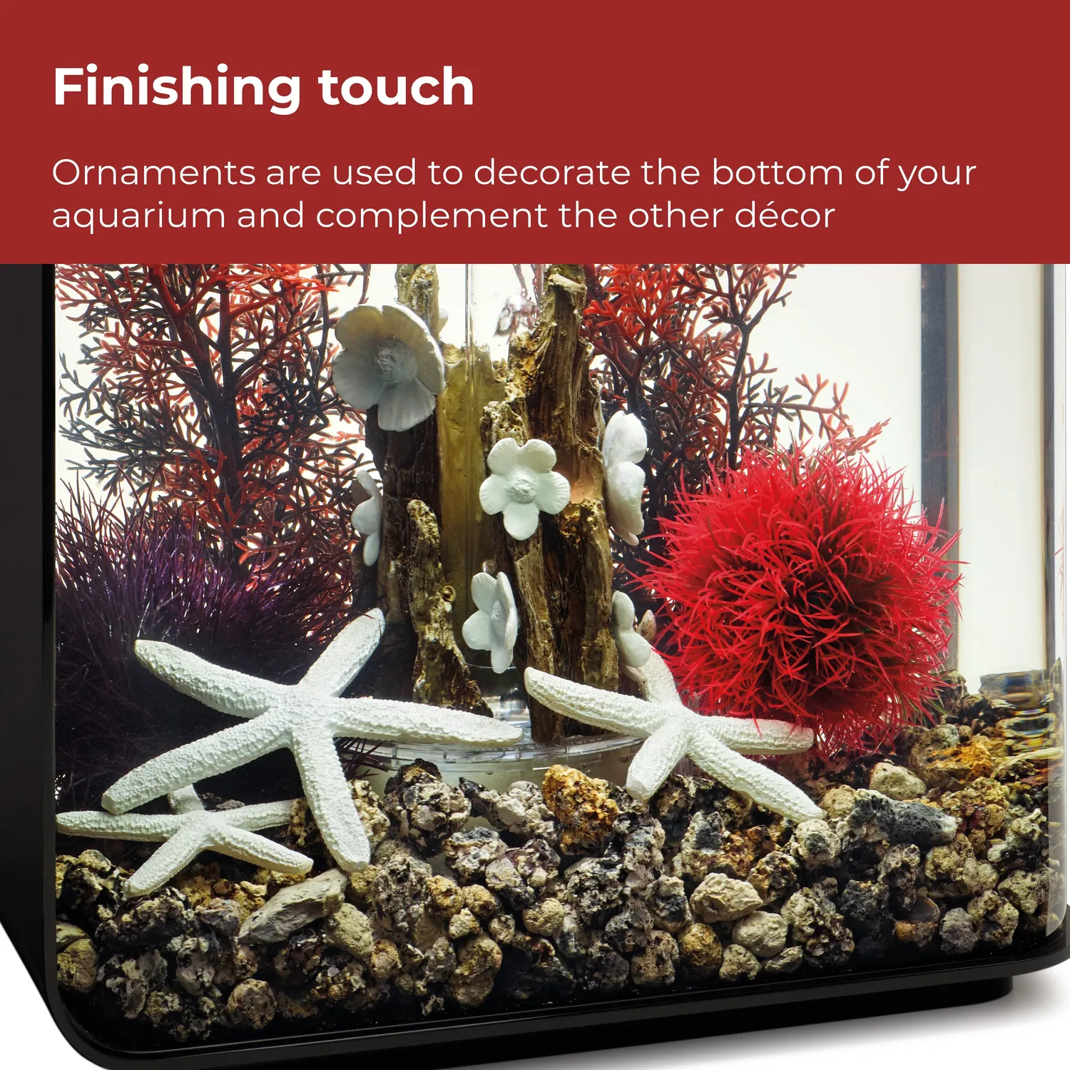biOrb Red Forest dekorationsset röd 15 liter akvarium