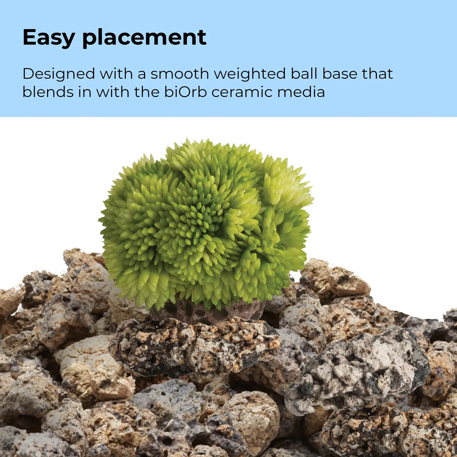 biOrb Coral Ball akvariedekoration 3-pack grön
