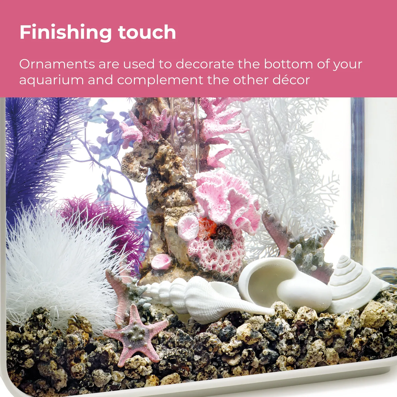 biOrb Pink Ocean dekorationsset rosa 30 liter akvarium