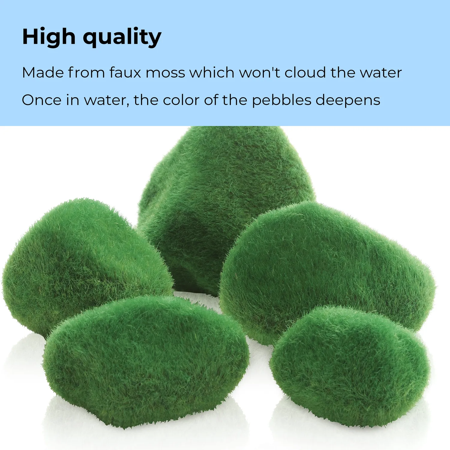 biOrb Moss Pebbles dekoration mosstenar mix