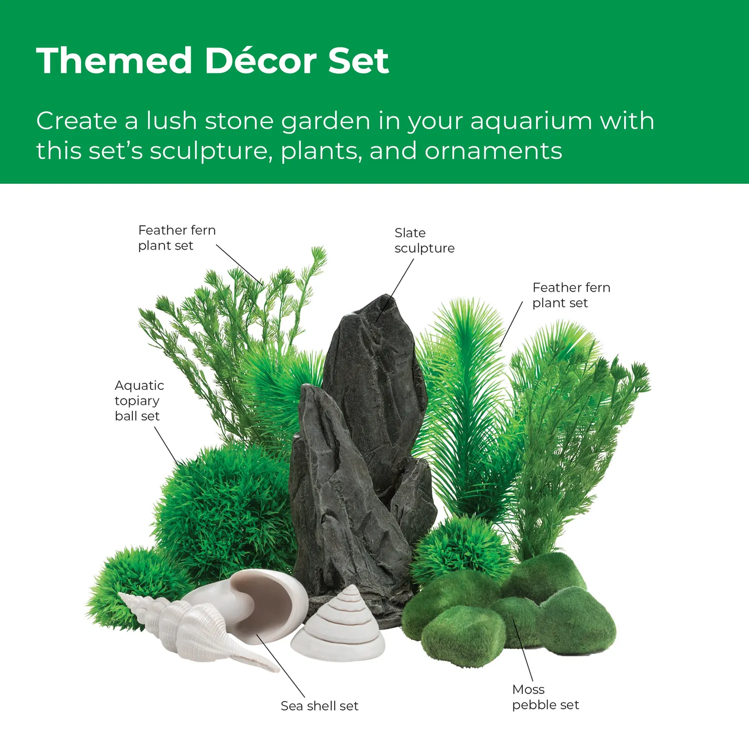 biOrb Stone Garden Décor Set akvariedekor grå