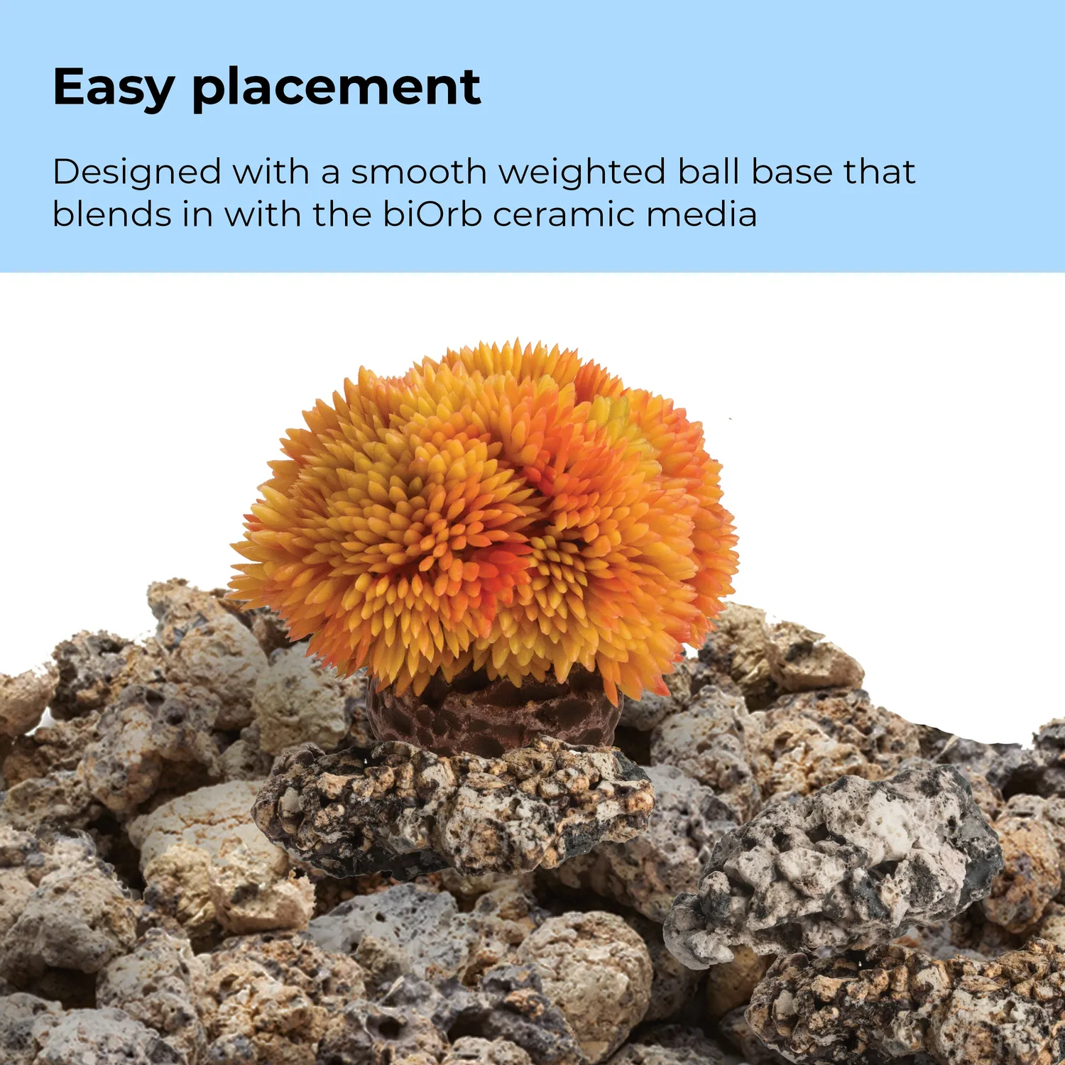 biOrb Coral Ball akvariedekoration orange 3-pack 8 cm