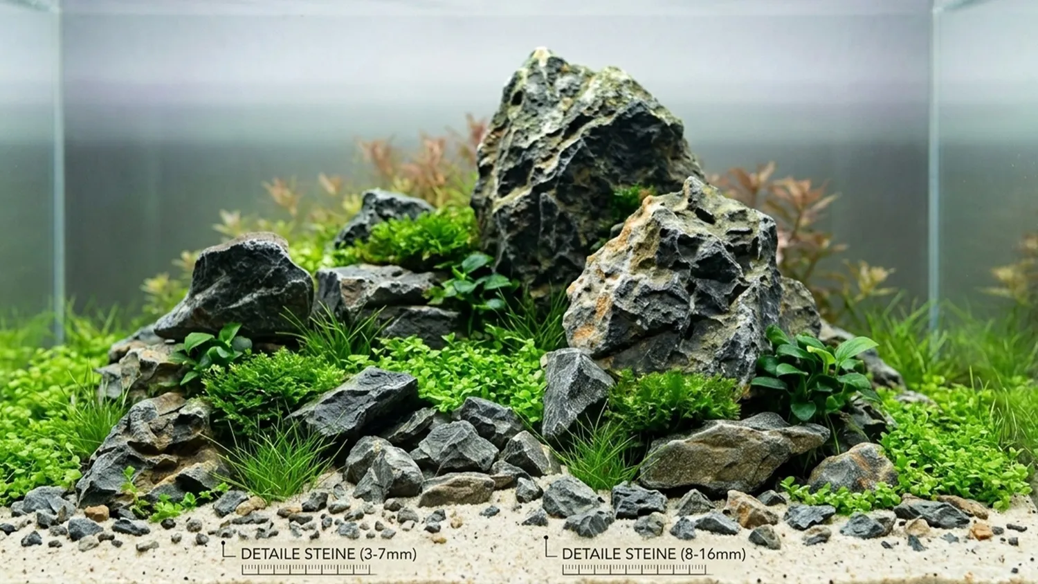 Garnelen TV Mini Landschaft akvariesten 250 g grå
