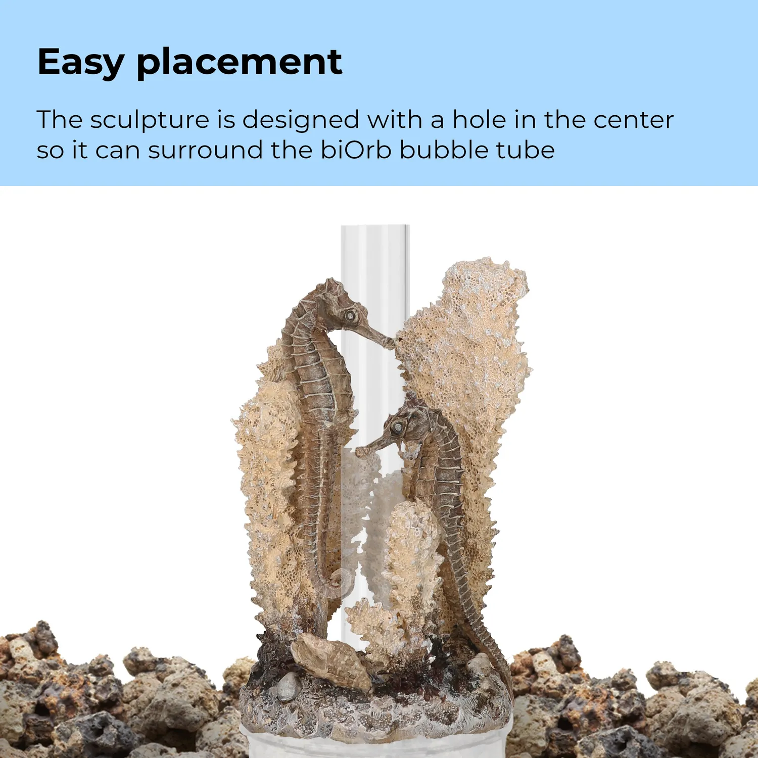 biOrb Seahorse akvariedekoration natural liten