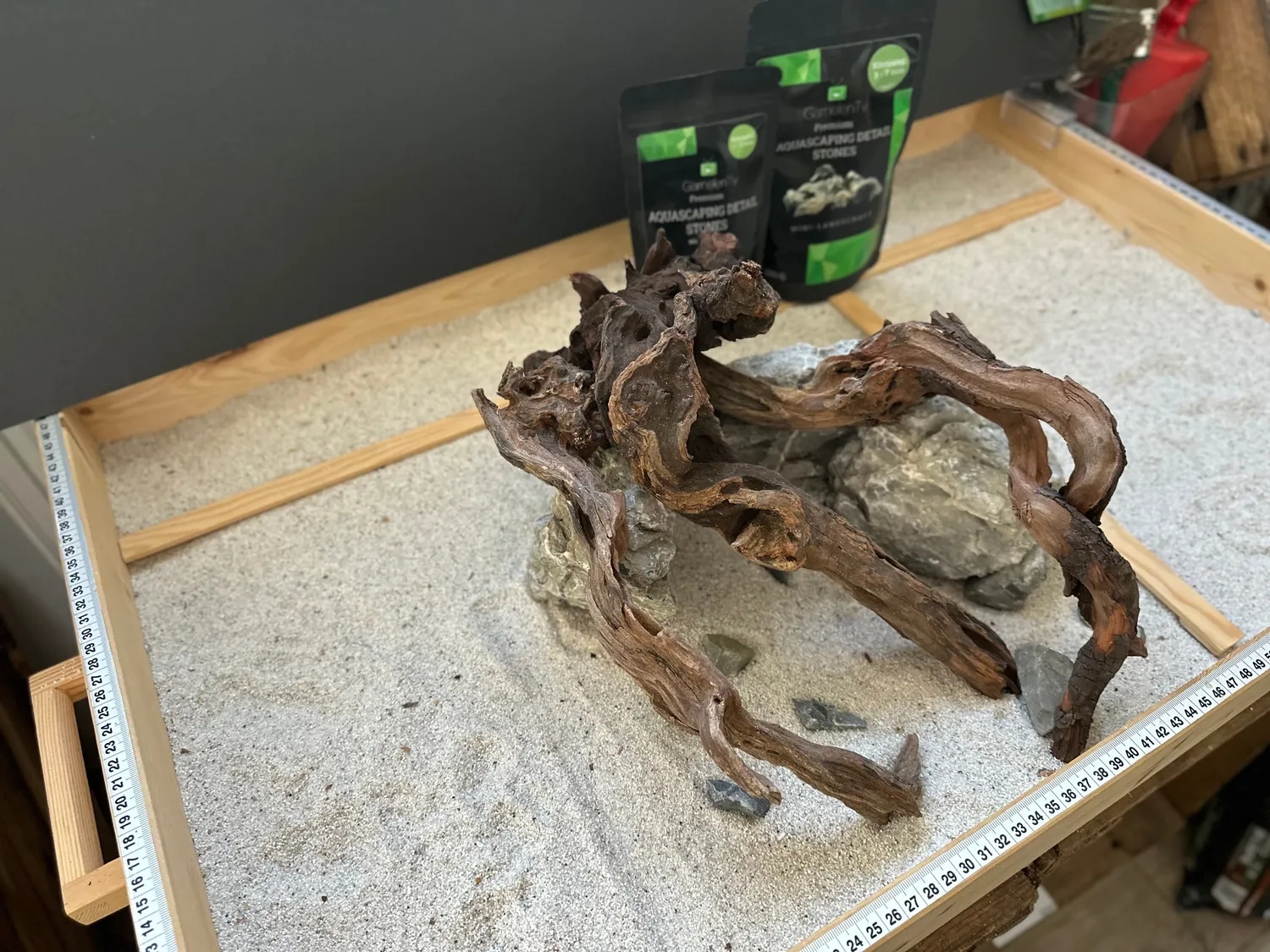 Garnelen TV Aquascape Hardscape Set 5 rot sten akvarium