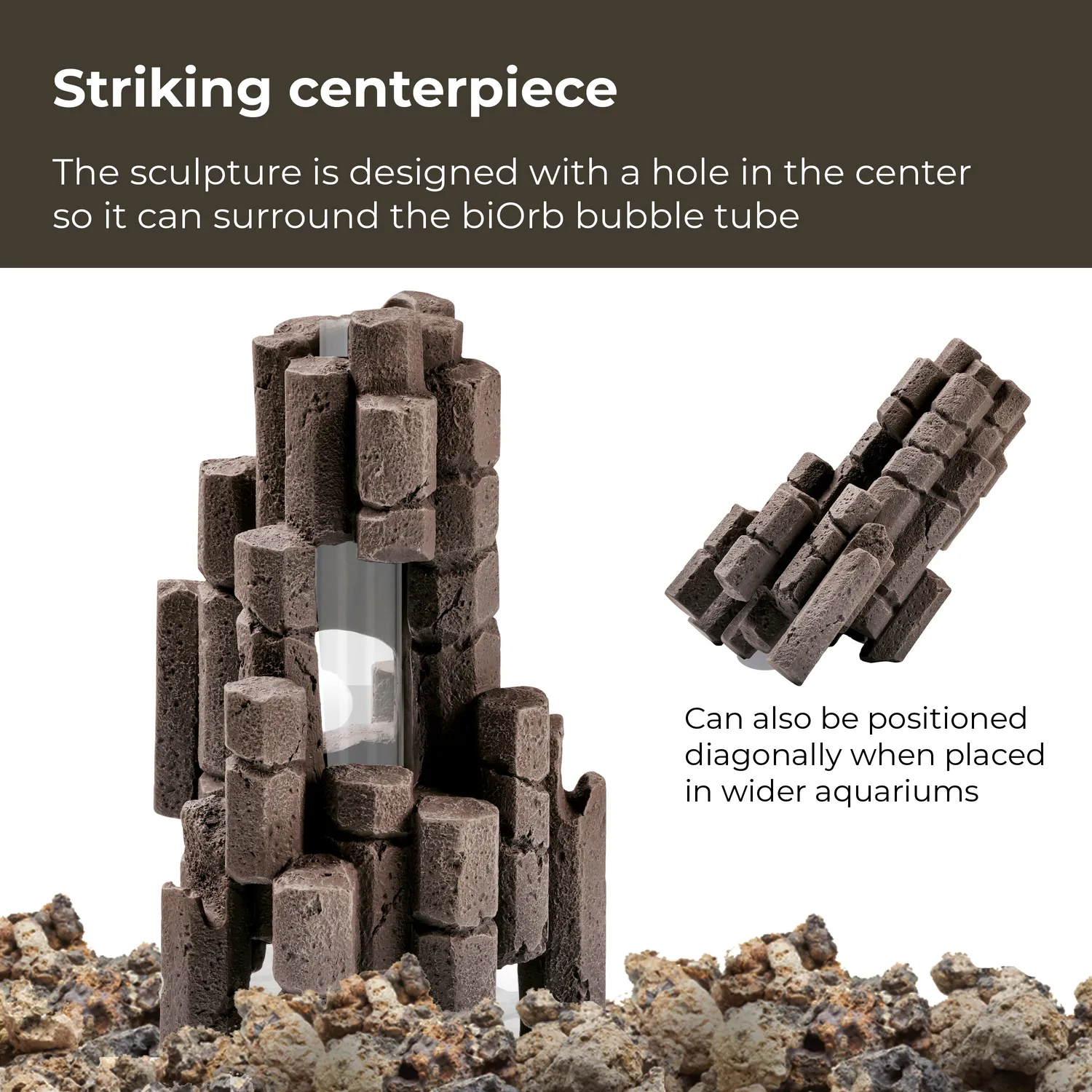 biOrb Volcanic Stone dekorset akvariedekoration 30L
