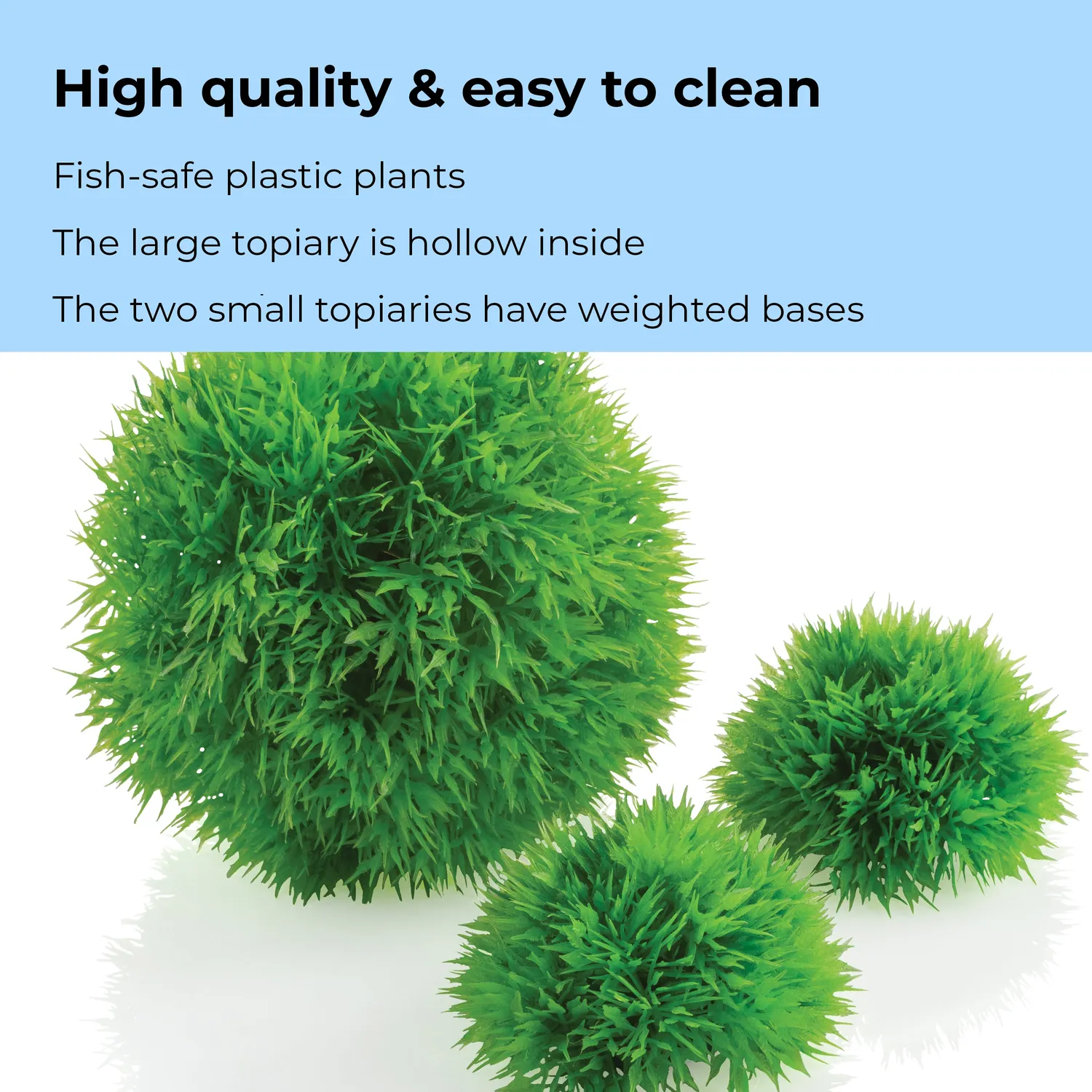 biOrb Aquatic Topiary Ball Set akvariedekoration grön 3-pack